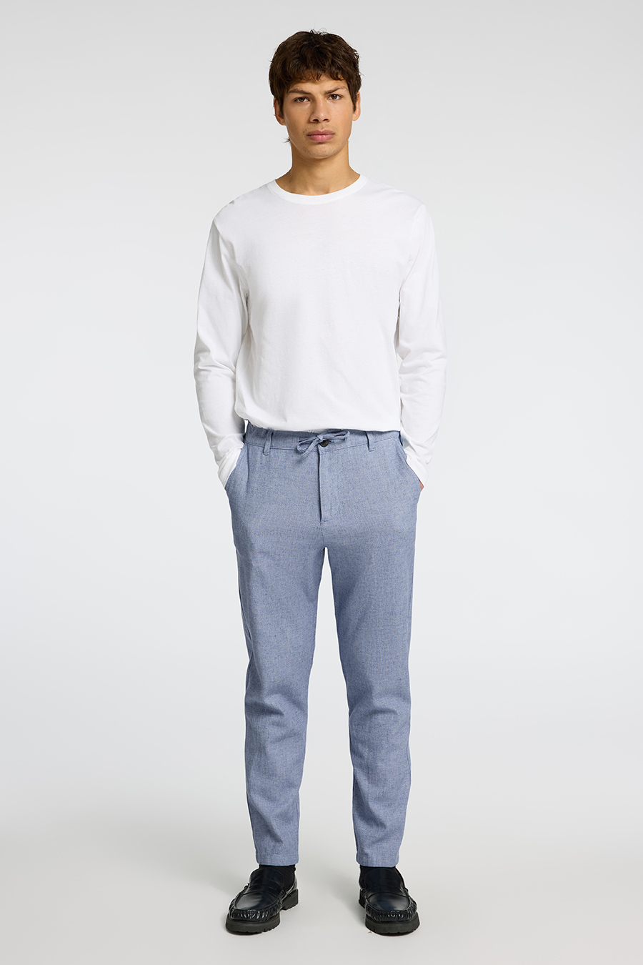 Leinenhose SELECTED 16087636-Cashmere-Blue