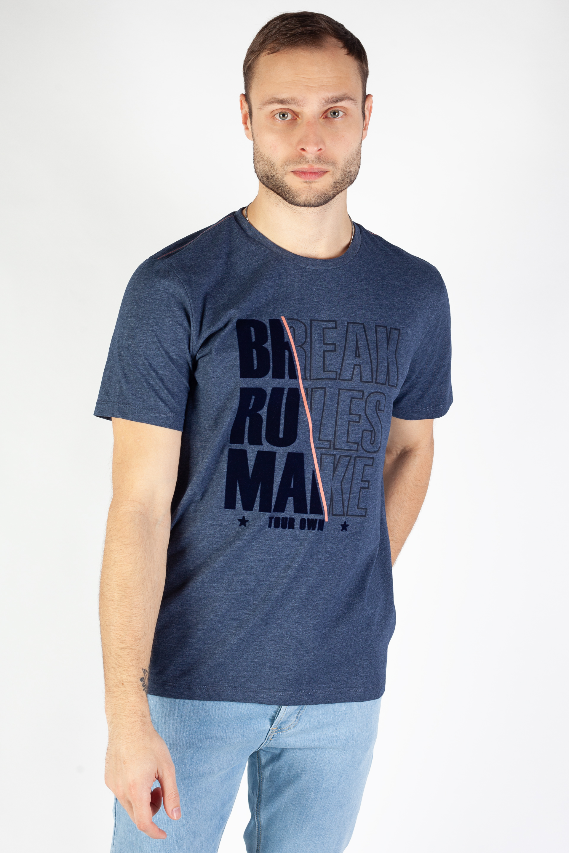 T-Shirts MCL 35760-LACIVERT-MELANJ