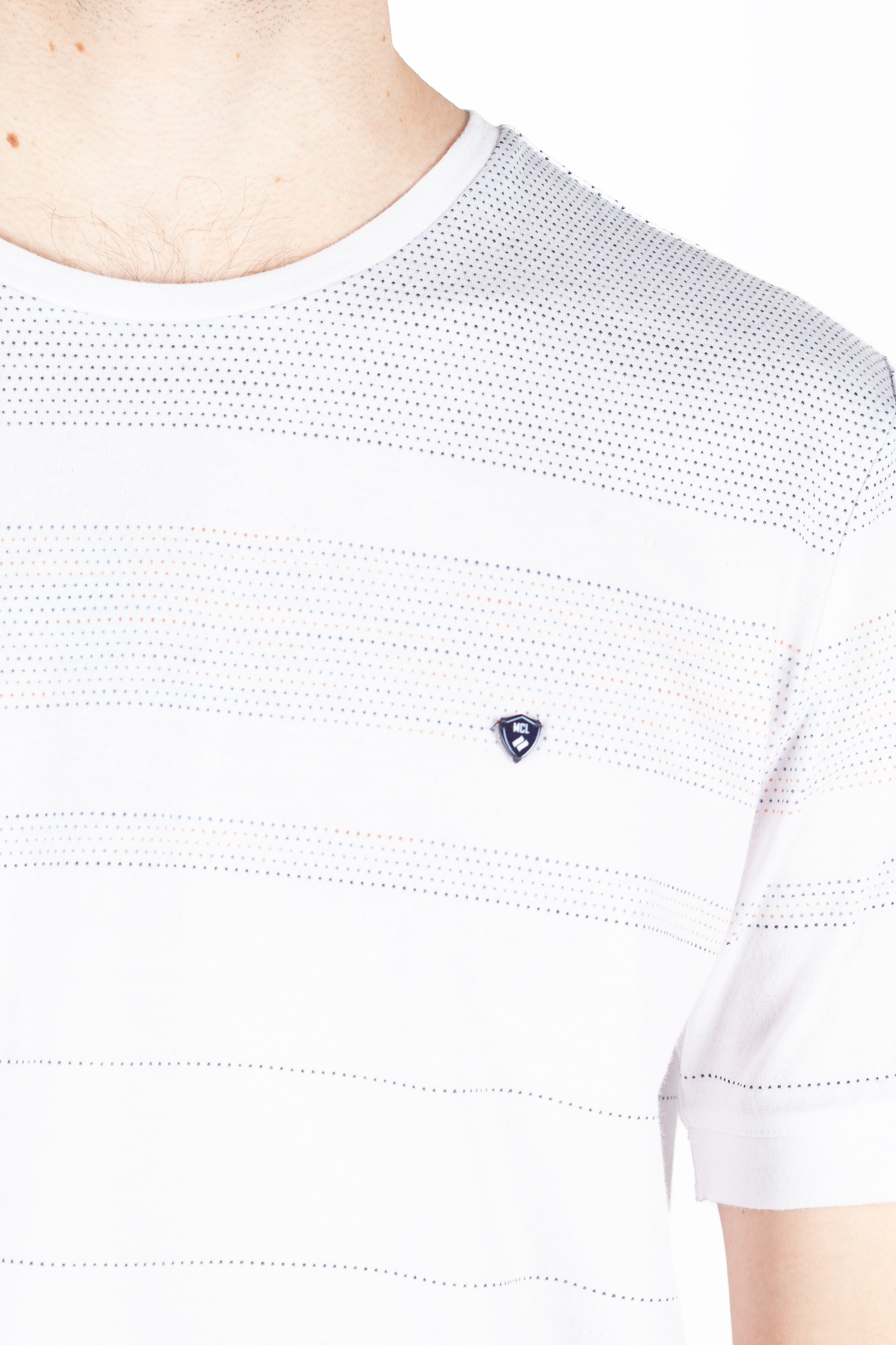 T-Shirts MCL 36668-BEYAZ-BEJ