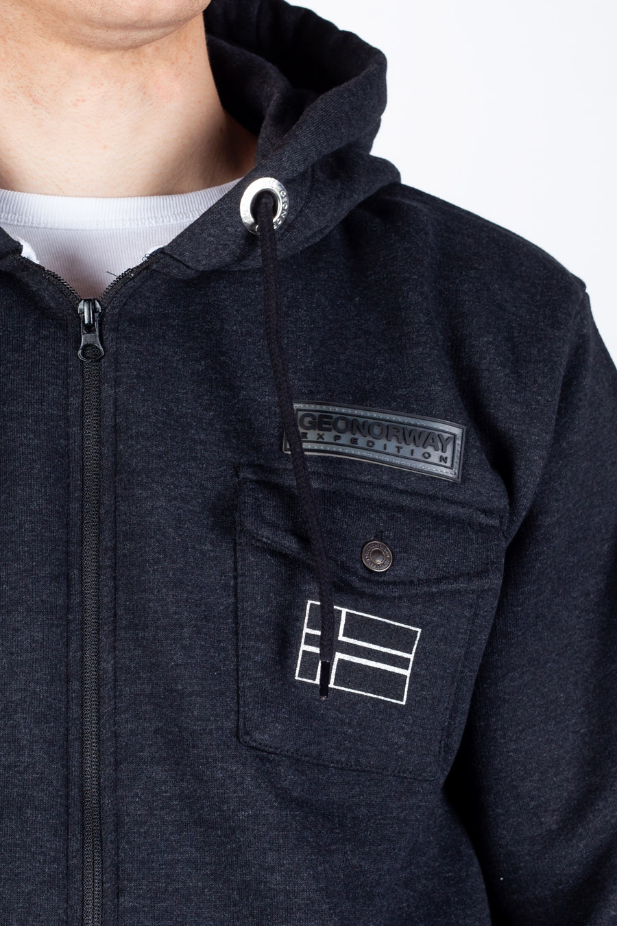 Sweatjacke GEOGRAPHICAL NORWAY GUESSY-Dark-Grey