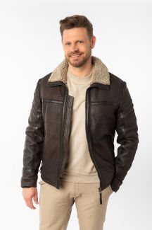 Lederjacke MAURITIUS 1201-0746-dark-taupe