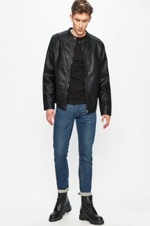 Lederjacke JACK & JONES 12182461-BLACK