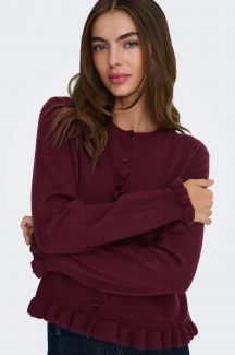 Strickjacke JACQUELINE DE YONG 15363485-Maroon-Banner