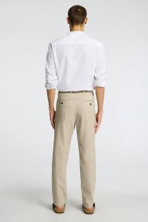 Leinenhose SELECTED 16087636-Vetiver