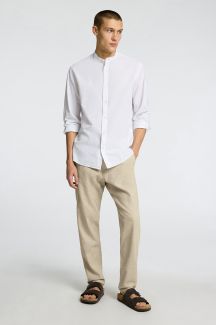 Leinenhose SELECTED 16087636-Vetiver
