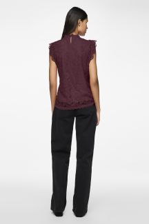 T-Shirt PIECES 17120454-Tawny-Port