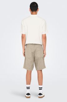 Stoff Shorts ONLY & SONS 22030223-Chinchilla