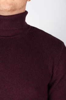 Rollkragenpullover MCL 33811-BORDO-MELANJ