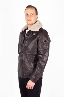 Lederjacke mit Futter DEERCRAFT 3701-0142-dark-brown