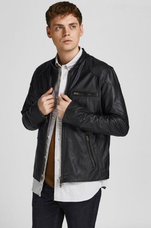 Lederjacke JACK & JONES 12204667-Black