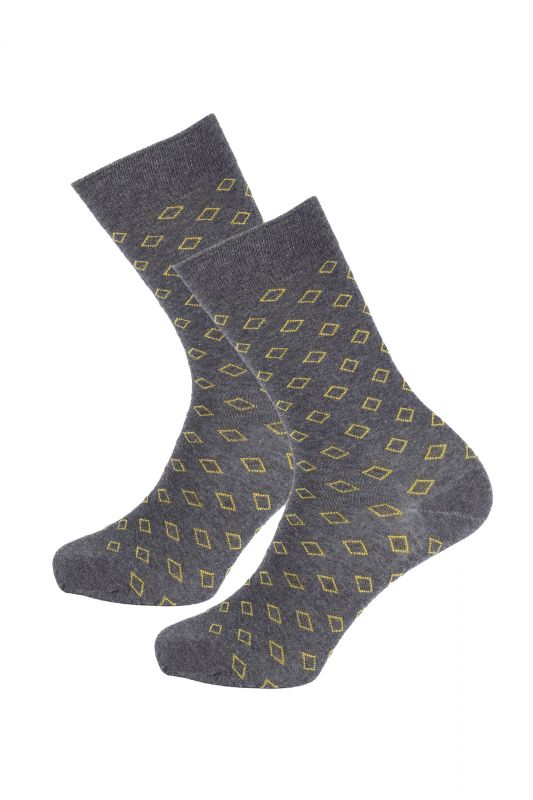 Socken X JEANS 18S98-3-GREY-YELLOW