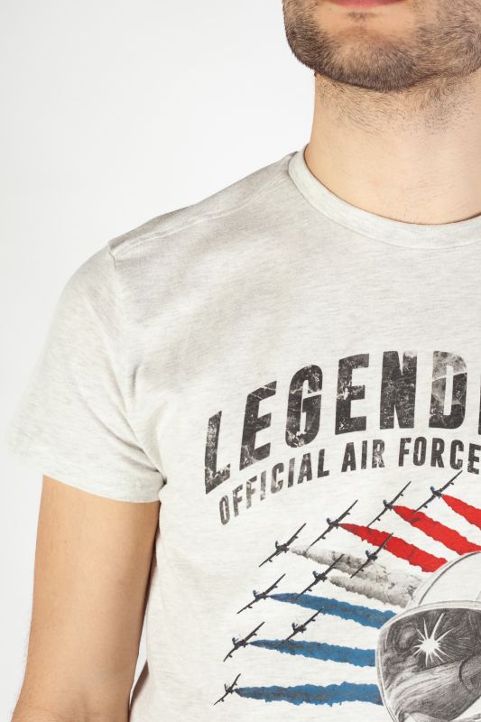 T-särgid LEGENDERS HELMET-OFFWHITE-MELANG