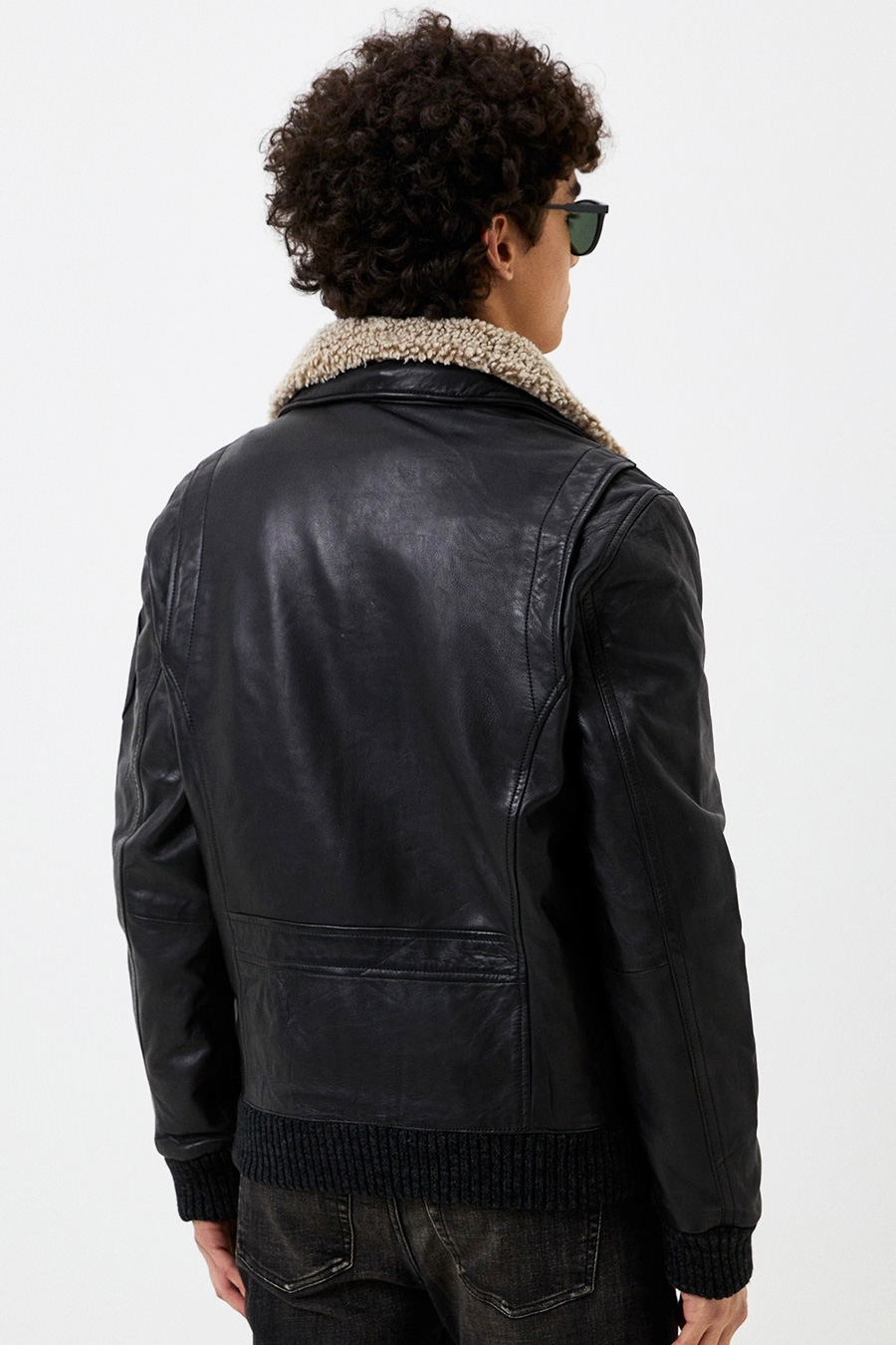 Leather jacket with lining GIPSY 1201-0466-Black