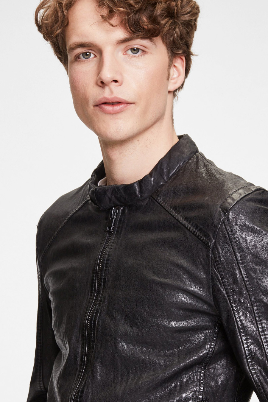 Leather jacket GIPSY G2BKrain-SF-LAMAXV-BLAC