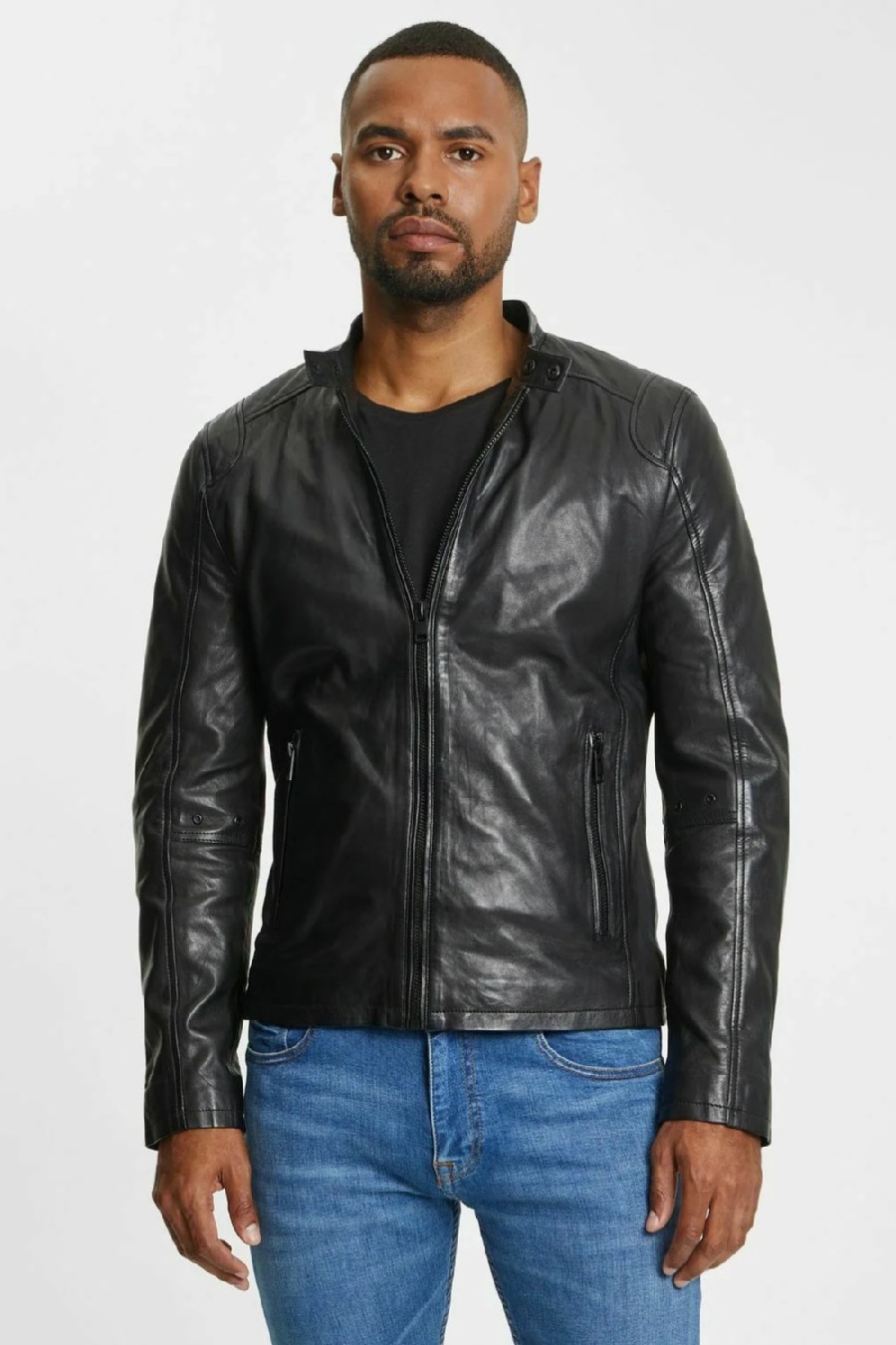 Leather jacket GIPSY G2MAlim-SF-LABRIV-black