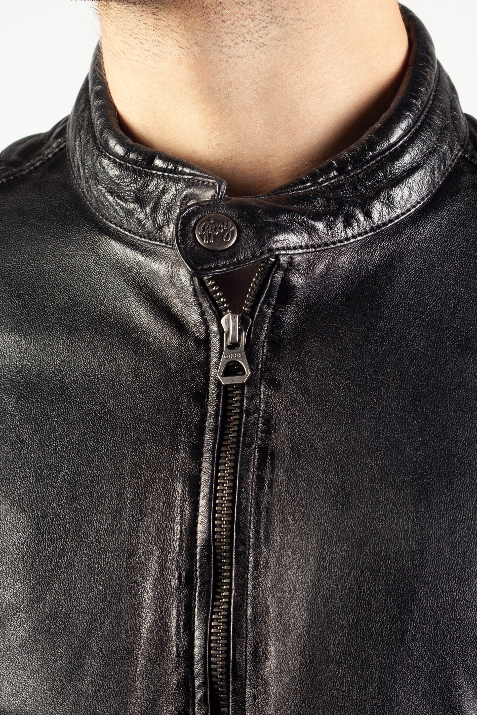 Leather jacket GIPSY GMSutton-LRACV-D-BLUE