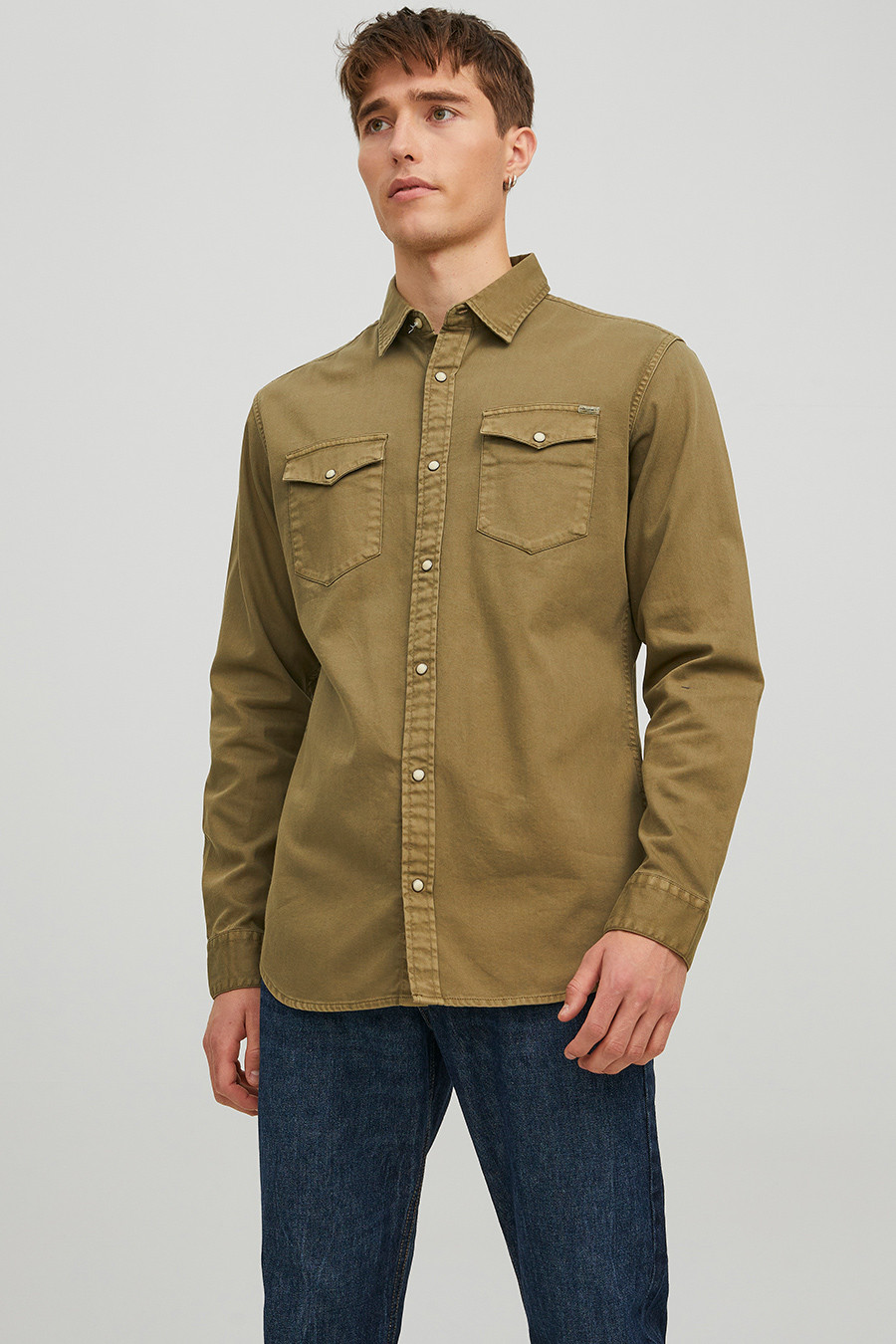 Denim shirt JACK & JONES 12138115-Forest-Night