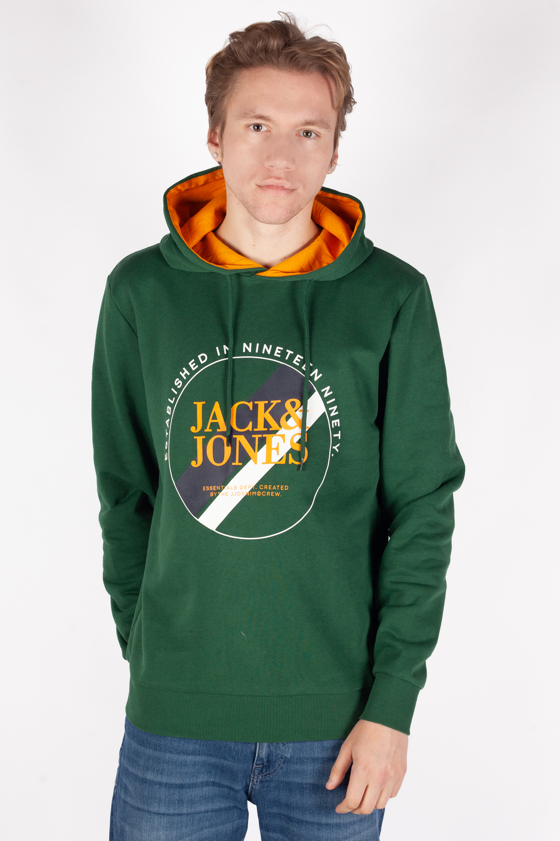 Hoodie JACK & JONES 12250266-Dark-Green