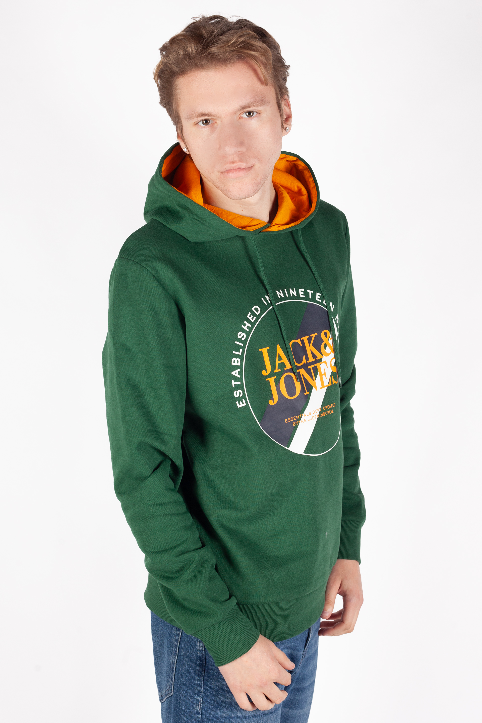 Hoodie JACK & JONES 12250266-Dark-Green