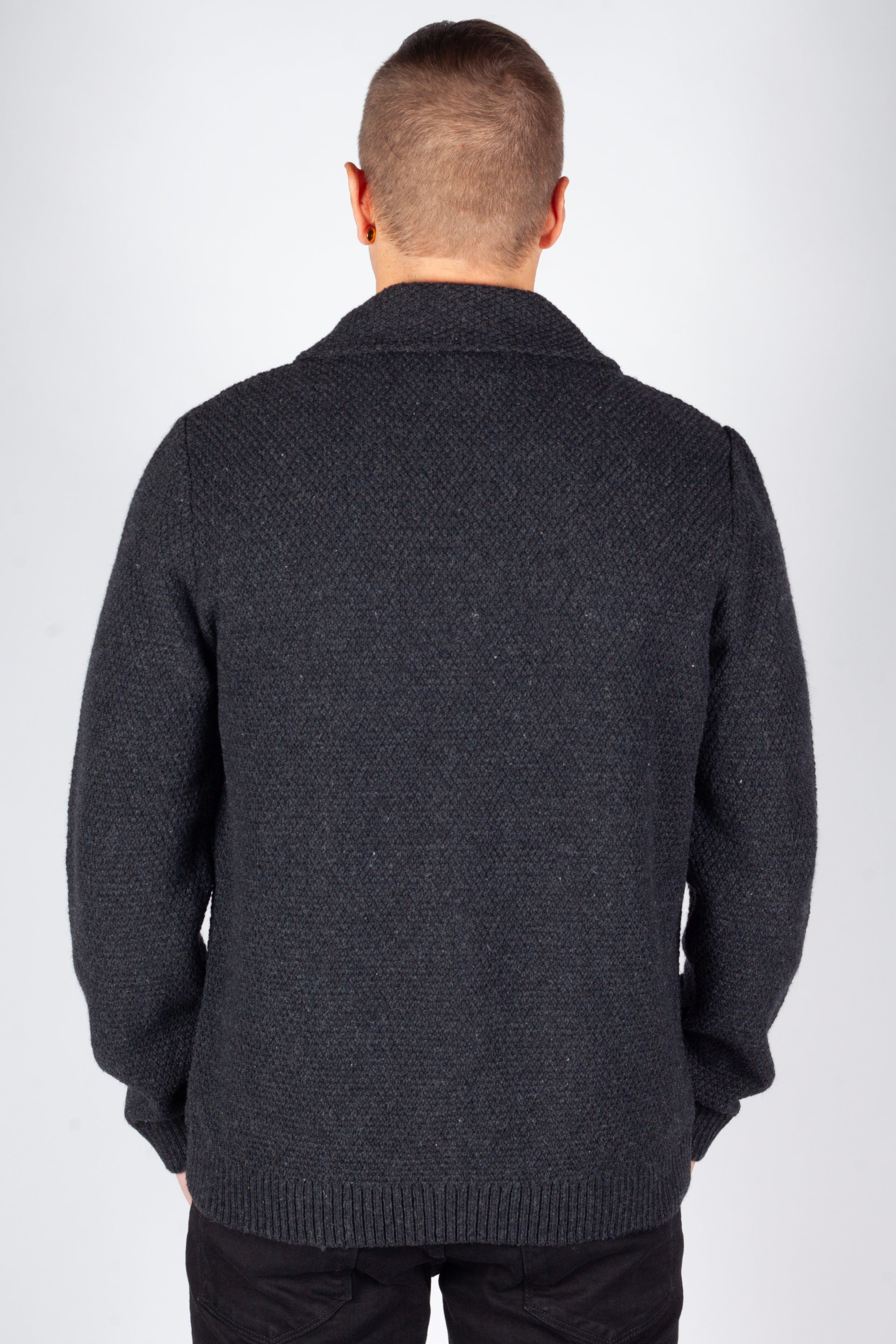 Sweater with zip MCL 33614-SIYAH-MELANJ