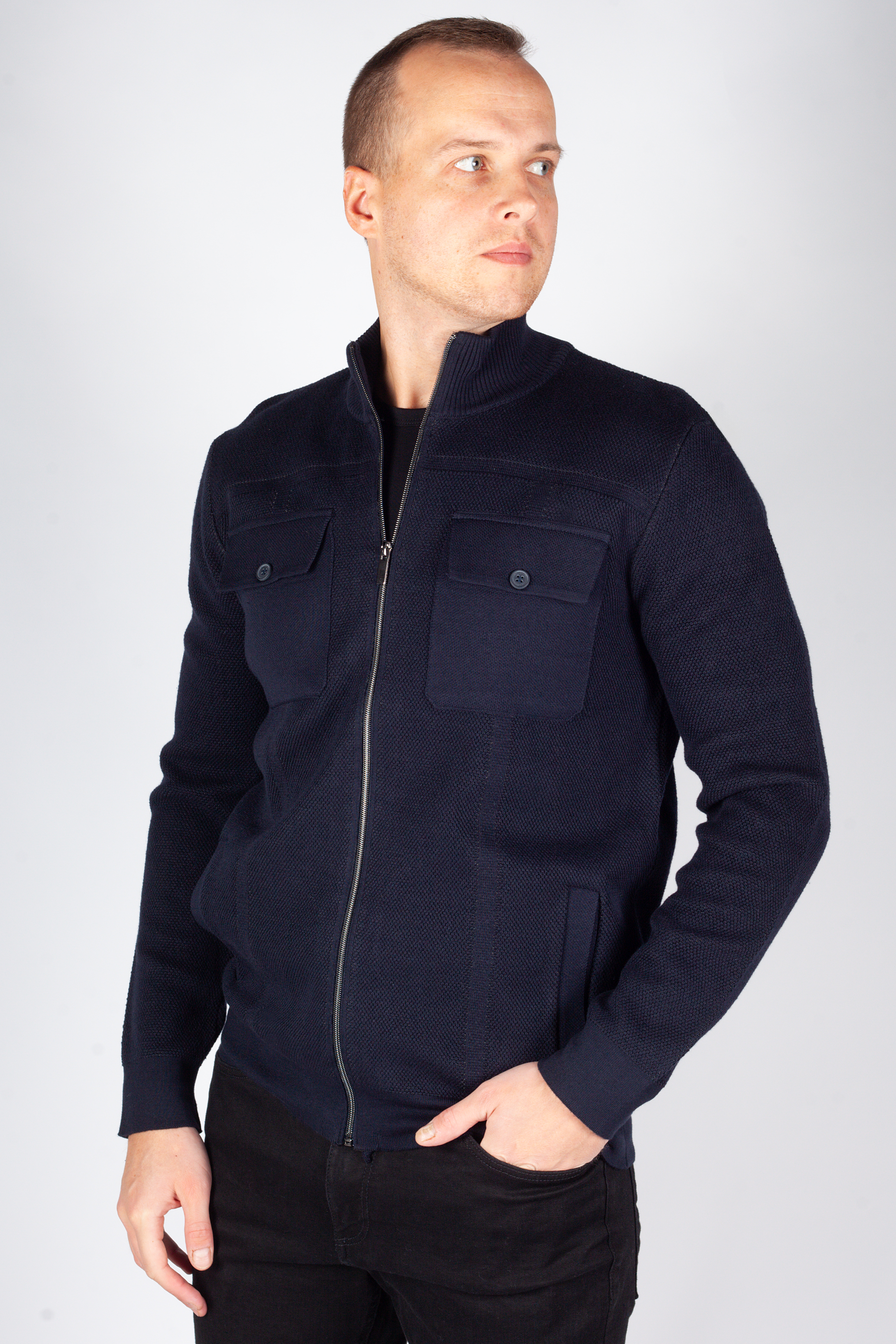 Sweater with zip MCL 33742-LACIVERT