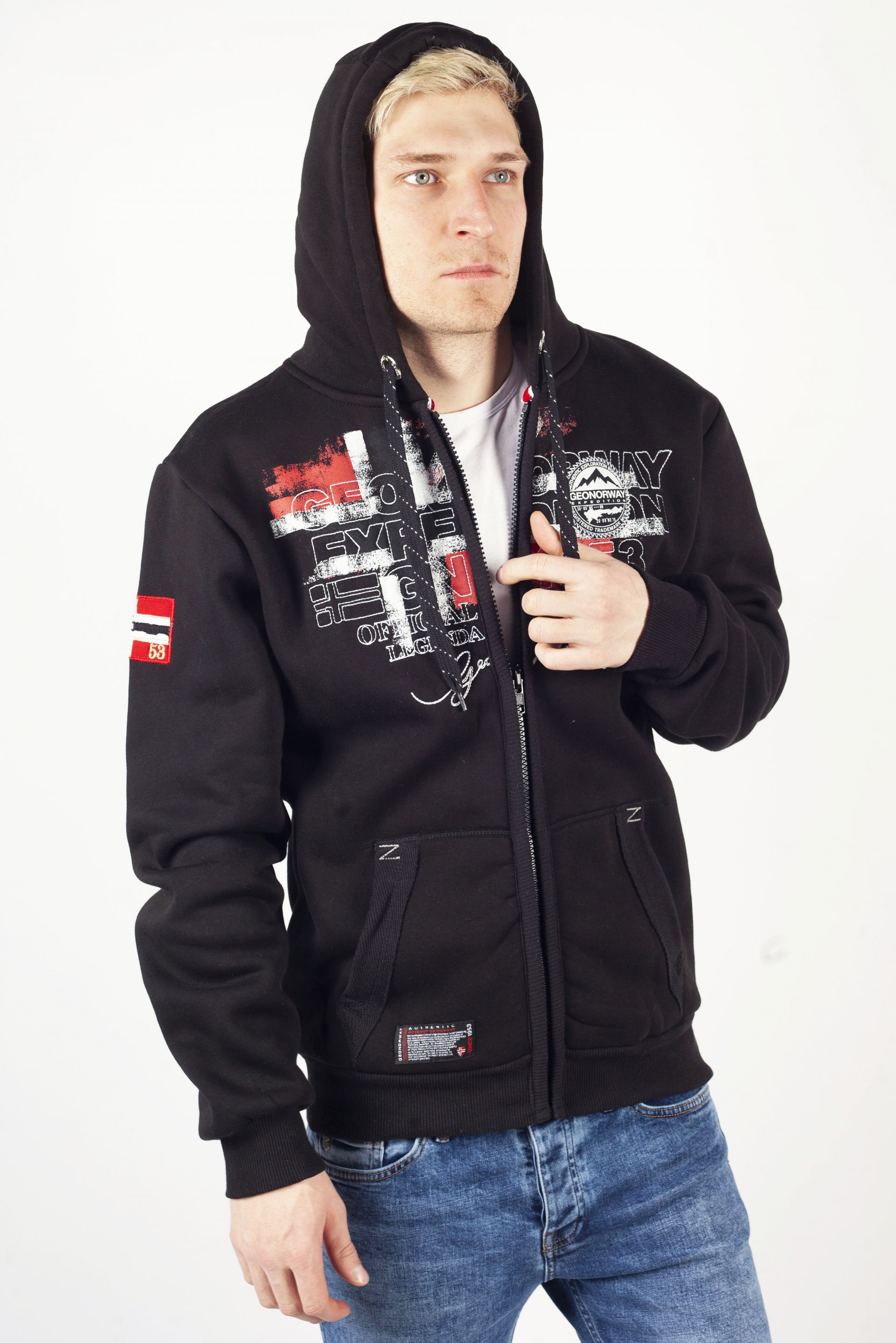 Zip up Hoodie GEOGRAPHICAL NORWAY GUTTA-BLACK
