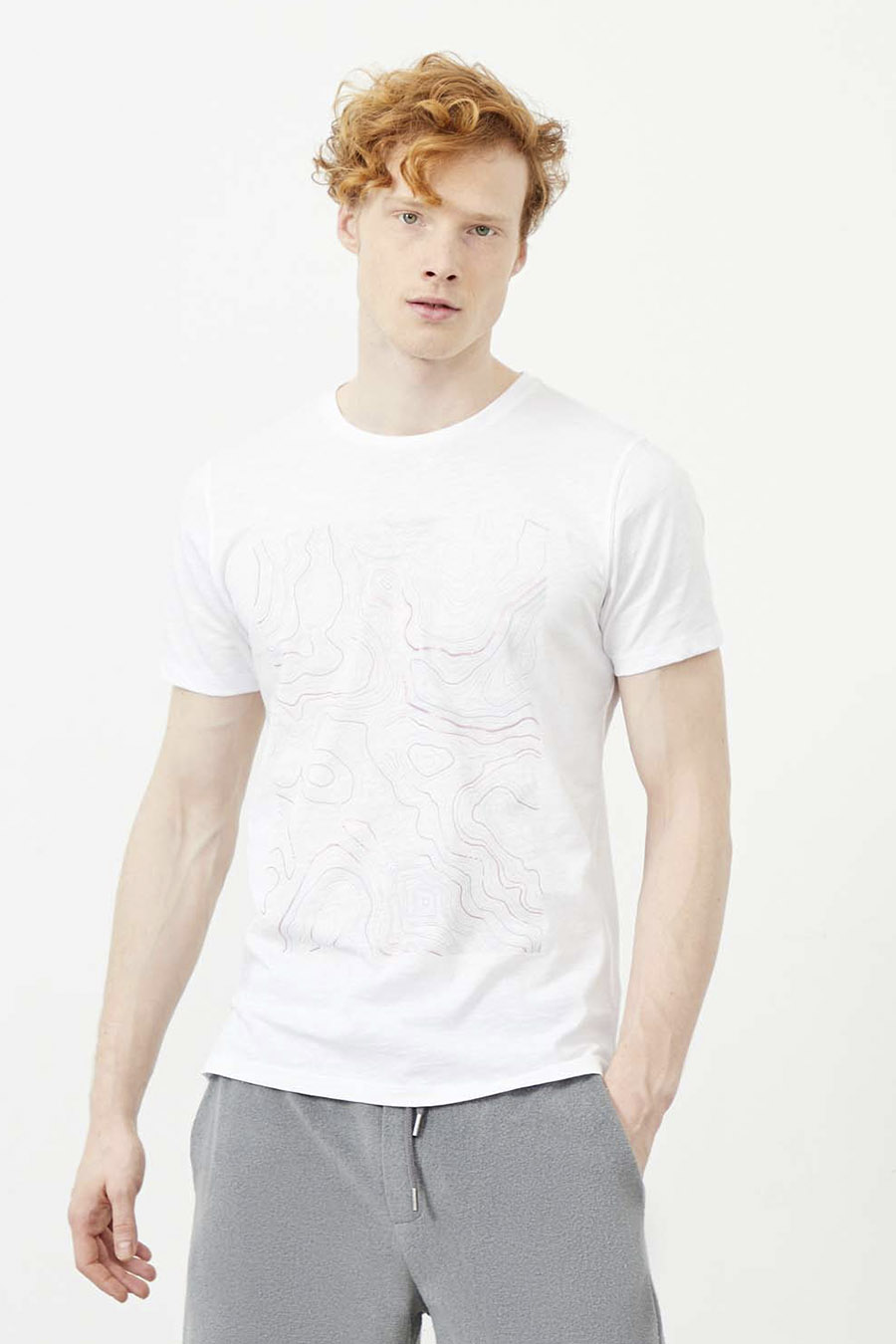 T-shirt XINT 501845-BEYAZ