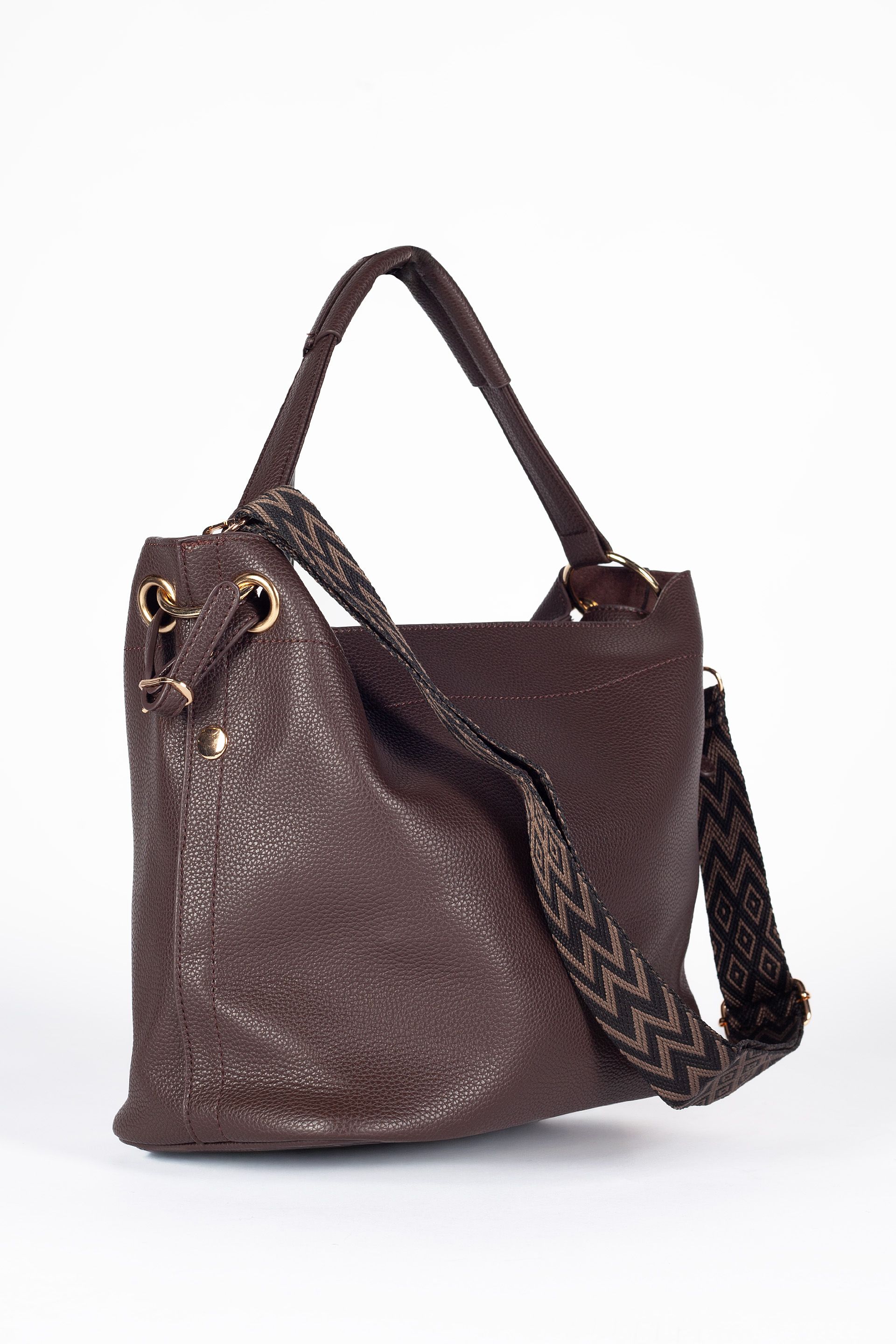 Handbag FLORA&CO H6966-CHOCOLAT