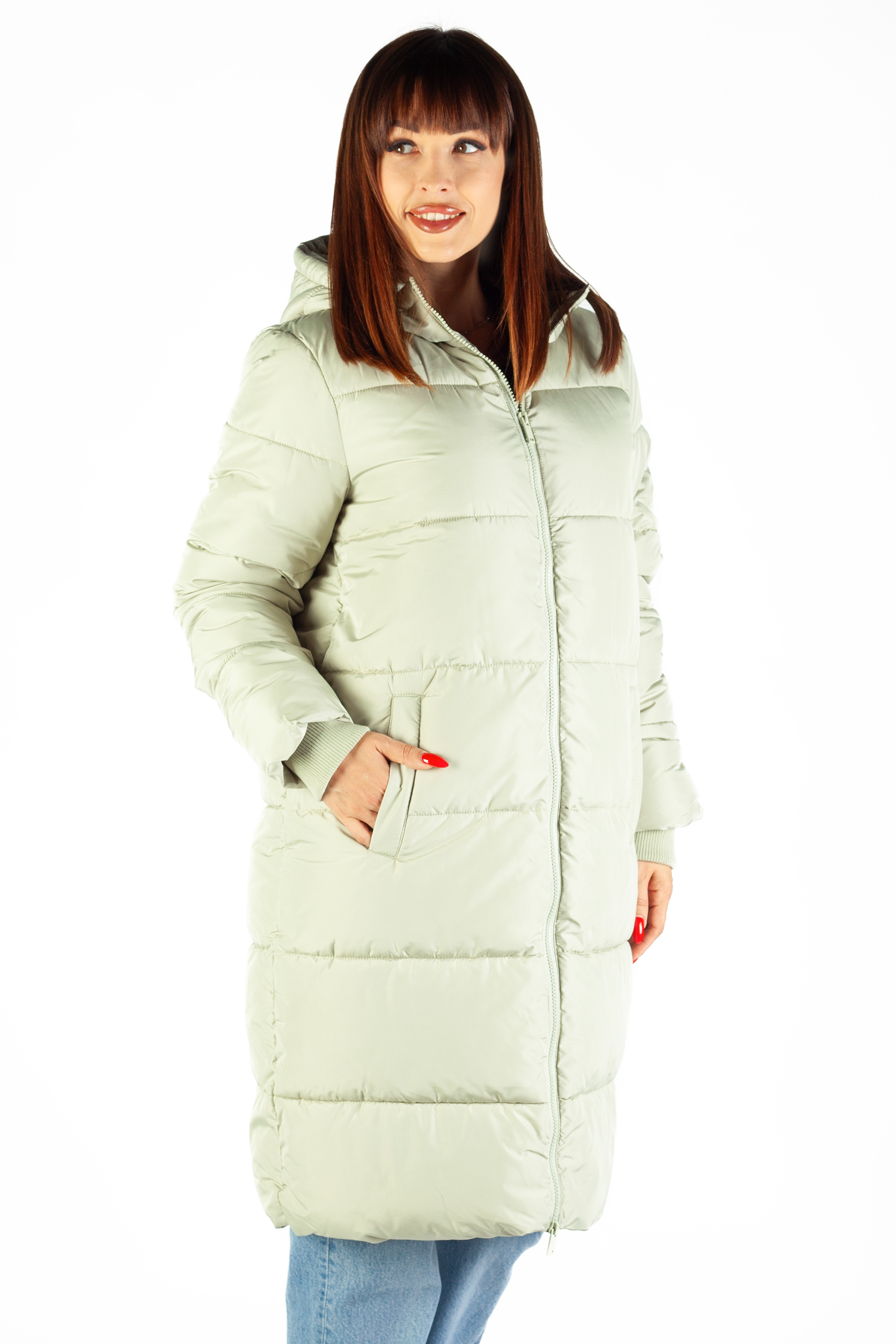 Winter jacket PIECES 17115627-Swamp