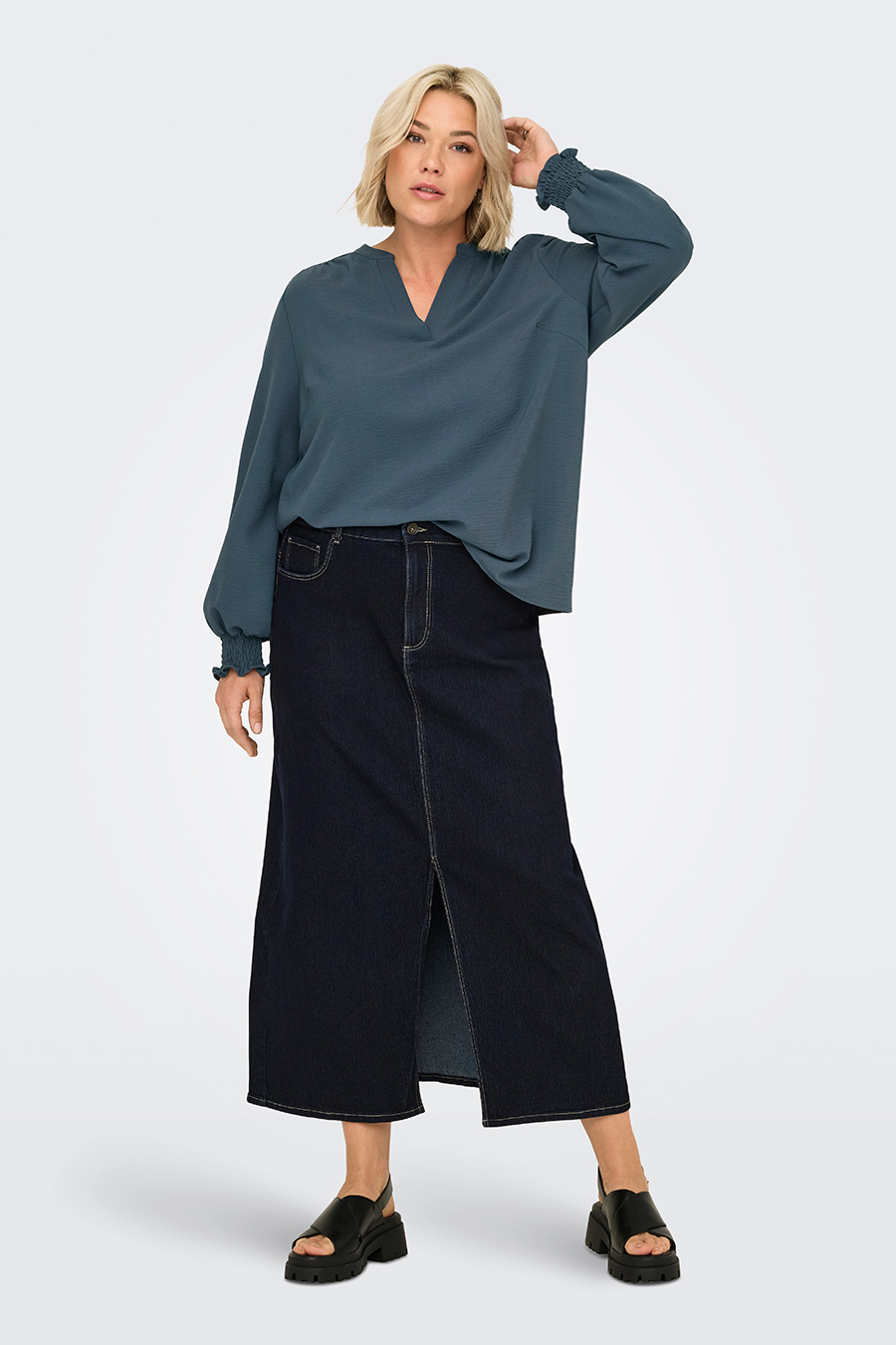 Blouse ONLY CARMAKOMA 15285157-Ombre-Blue