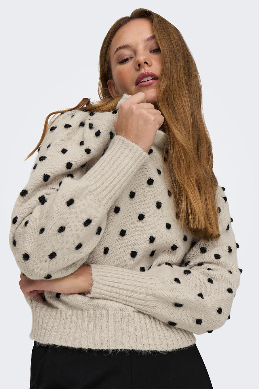 Sweater JACQUELINE DE YONG 15304813-Cement-BLACK