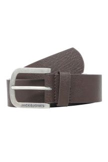 Leather belt JACK & JONES 12120697-BLACK-COFFEE