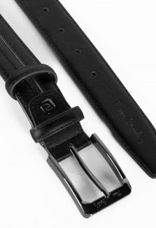 Leather belt PIERRE CARDIN PC-3346-GG25-NERO
