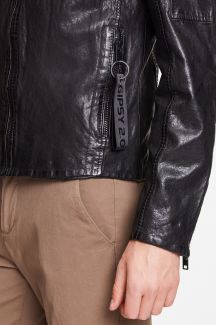Leather jacket GIPSY G2BKrain-SF-LAMAXV-BLAC