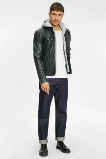 Leather jacket GIPSY GMLyron-LAJORV-dark-blu