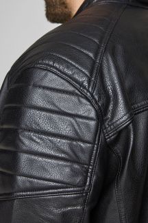 Leather jacket JACK & JONES 12172908-Black