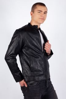 Leather jacket JACK & JONES 12250492-Black