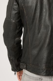 Leather jacket MAURITIUS 1201-0669-black-beige