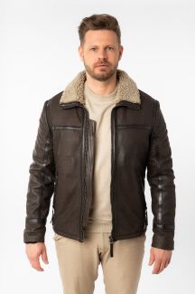 Leather jacket MAURITIUS 1201-0746-dark-taupe