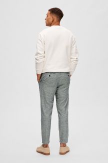 Linen trousers SELECTED 16087636-Sky-Captain