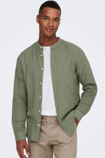 Linen shirt ONLY & SONS 22019173-Swamp