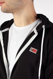 Zip up Hoodie GEOGRAPHICAL NORWAY GARTFORT-Black