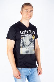 T-shirt LEGENDERS HERRISSON-BLACK