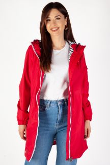 Raincoat VOILE BLEUE ALLURE-RED