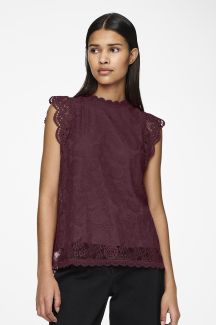 T-shirt PIECES 17120454-Tawny-Port