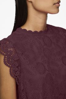 T-shirt PIECES 17120454-Tawny-Port