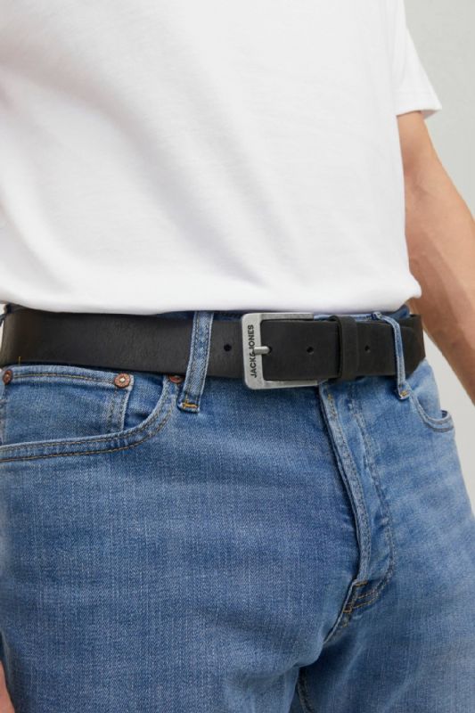 Leather belt JACK & JONES 12228996-Black