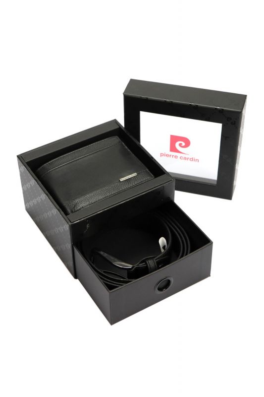 Leather belt PIERRE CARDIN PC-01-GG10-NERO