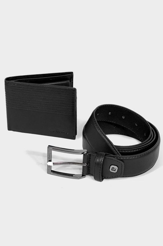 Leather belt PIERRE CARDIN PC-02-GG10-NERO