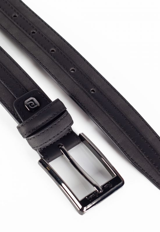 Leather belt PIERRE CARDIN PC-3344-GG24-NERO